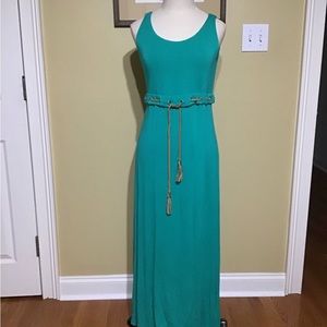 Chicos teal long dress size 0